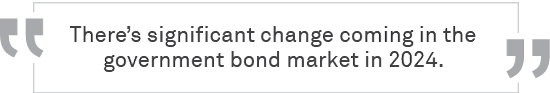 There’s significant change coming in the government bond market in 2024