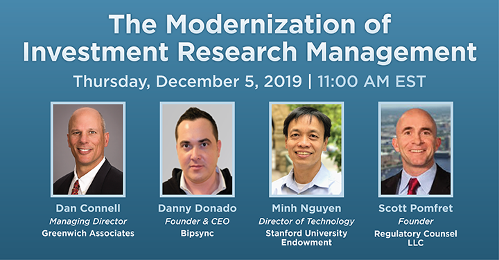 The Modernization of Investment Research Management, Speakers