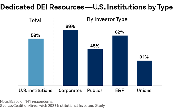 Dedicated DEI Resources - U.S. Institutions by Type