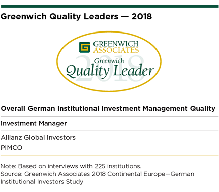 Greenwich Quality Leaders 2018 - Overall German Institutional Investment Management Quality