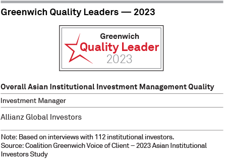 2023 Greenwich Quality Leaders - Overall Asian Institutional Investment Management