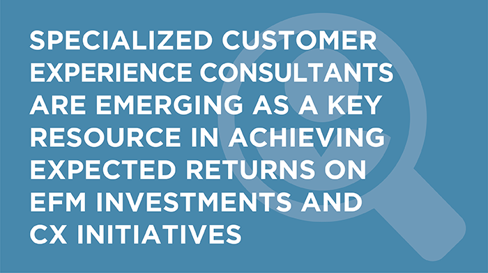 Customer Experience Consultants are Key Resource in Achieving Returns on EFM Investments