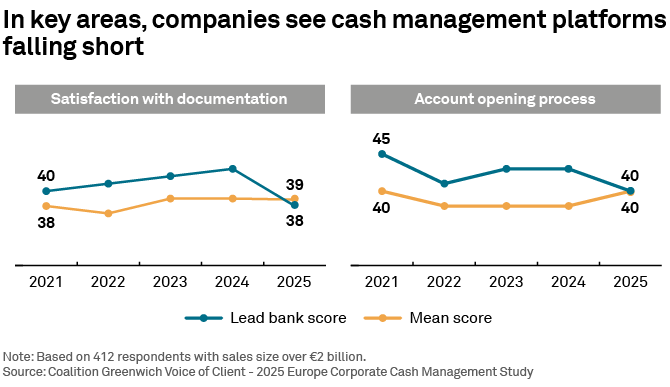 In key areas, companies see cash management platforms falling short
